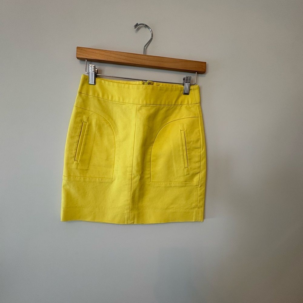 Banana Republic Yellow Mini Skirt